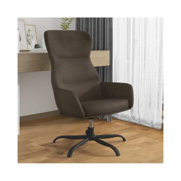 Chaise de relaxation Gris foncé Similicuir daim