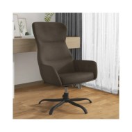Chaise de relaxation Gris foncé Similicuir daim