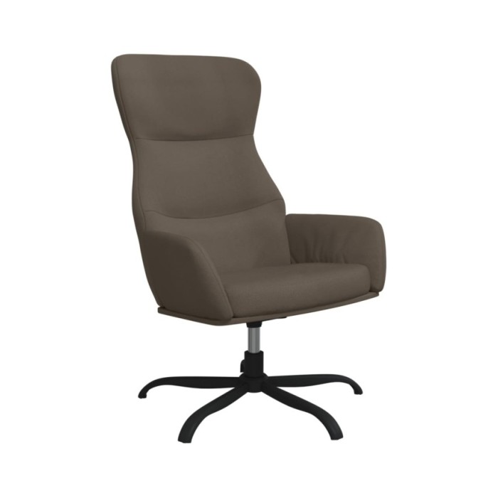 Chaise de relaxation Gris foncé Similicuir daim