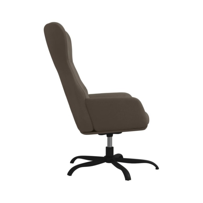 Chaise de relaxation Gris foncé Similicuir daim