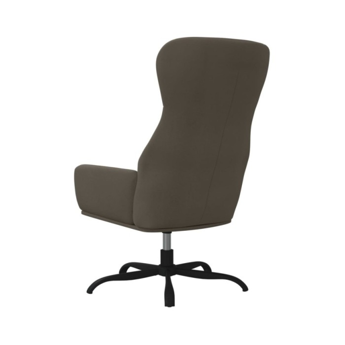 Chaise de relaxation Gris foncé Similicuir daim