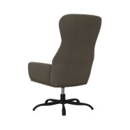 Chaise de relaxation Gris foncé Similicuir daim