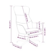 Chaise de relaxation Gris foncé Similicuir daim