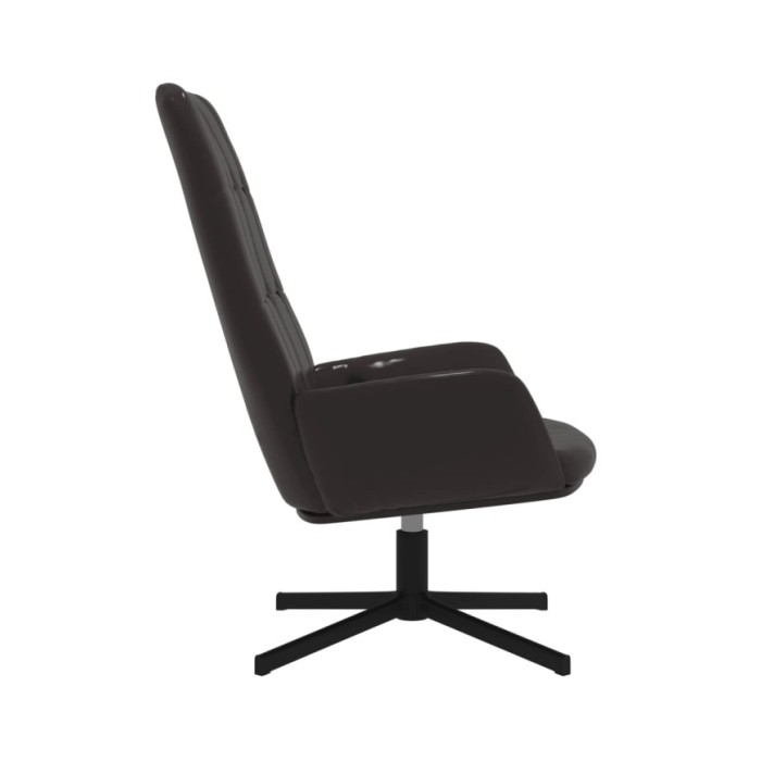 Chaise de relaxation Marron brillant Similicuir