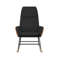 Chaise à bascule Noir Tissu