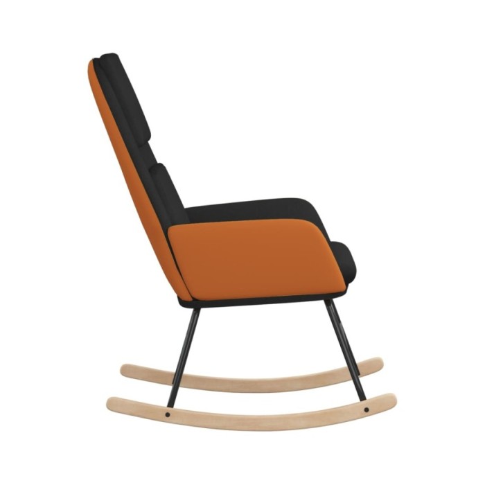 Chaise à bascule Noir Tissu