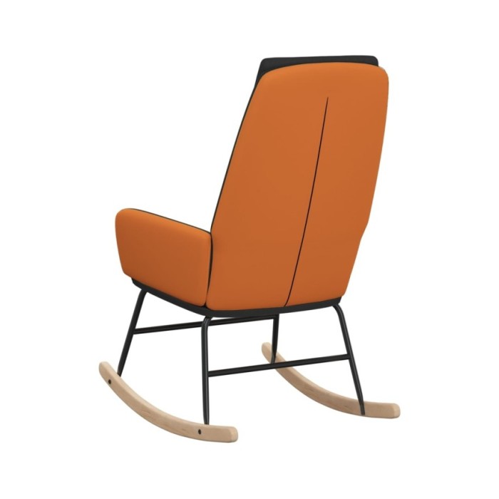Chaise à bascule Noir Tissu