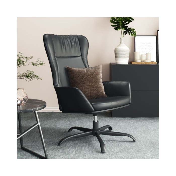 Chaise de relaxation Noir Similicuir