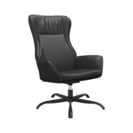 Chaise de relaxation Noir Similicuir