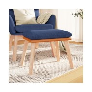 Repose-pied Bleu 45x29,5x39 cm Tissu et similicuir
