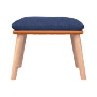 Repose-pied Bleu 45x29,5x39 cm Tissu et similicuir