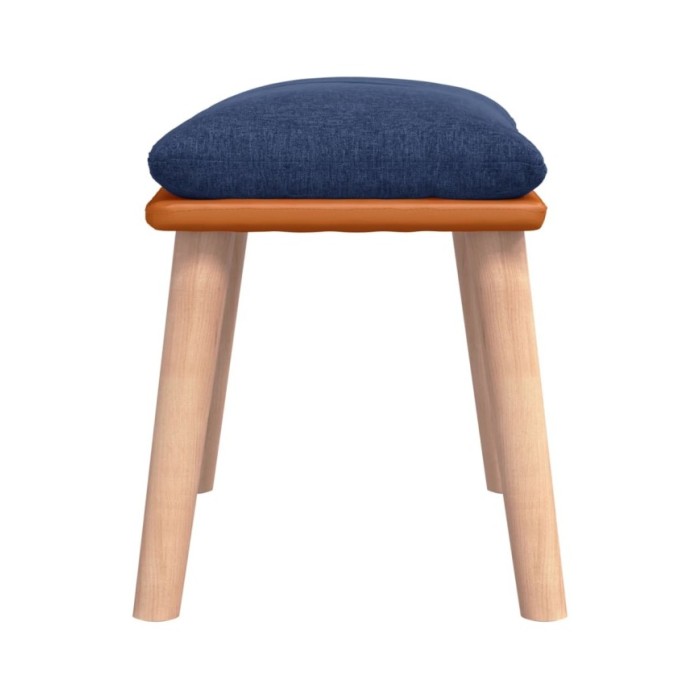 Repose-pied Bleu 45x29,5x39 cm Tissu et similicuir