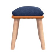 Repose-pied Bleu 45x29,5x39 cm Tissu et similicuir