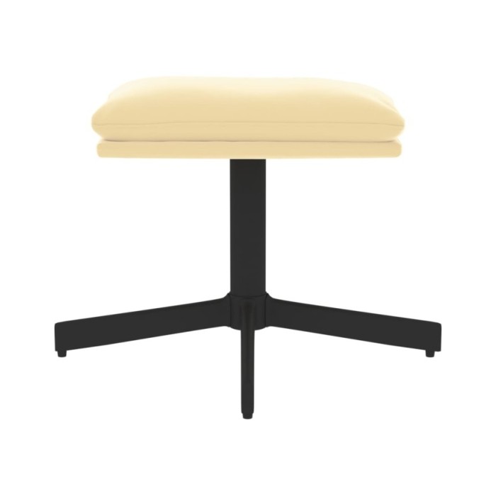 Repose-pied Blanc crème 60x60x39 cm Velours