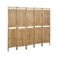 Cloison de séparation 5 panneaux Bambou 200x180 cm