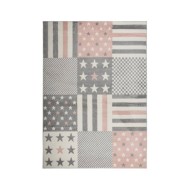 Tapis pour enfants 120x170 cm Motif d'étoiles Rose