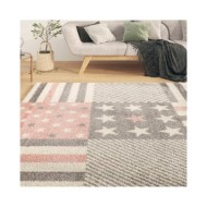 Tapis pour enfants 120x170 cm Motif d'étoiles Rose