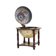 Support à vin bar forme globe Marron Bois d'eucalyptus massif