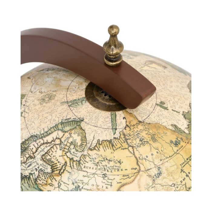 Support à vin bar forme globe Marron Bois d'eucalyptus massif