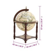 Support à vin bar forme globe Marron Bois d'eucalyptus massif