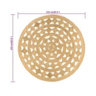 Tapis fait à la main Jute tressée 210 cm