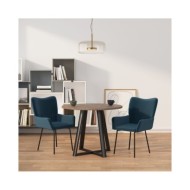 Chaises de salle à manger 2 pcs Bleu Velours
