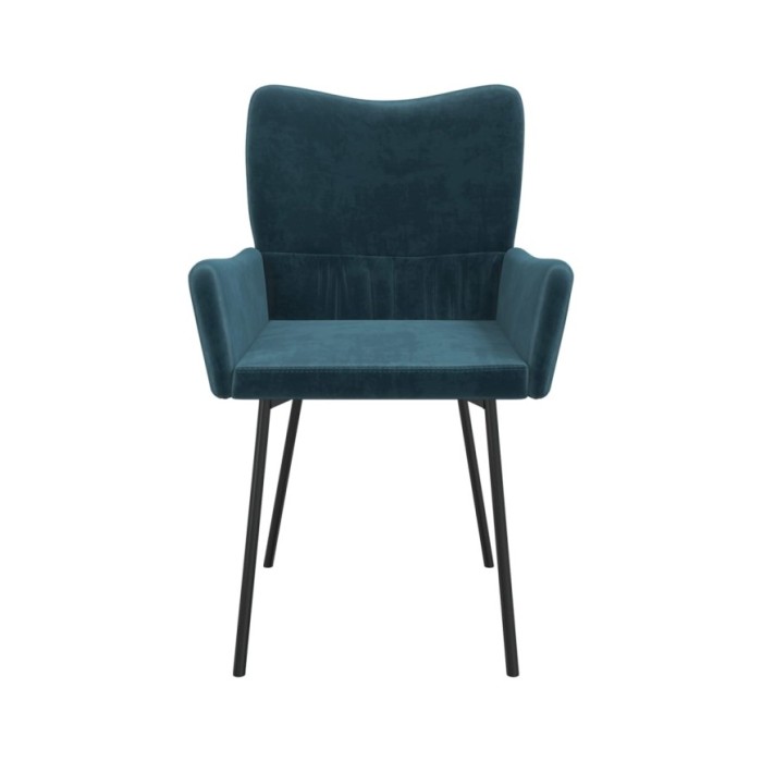 Chaises de salle à manger 2 pcs Bleu Velours