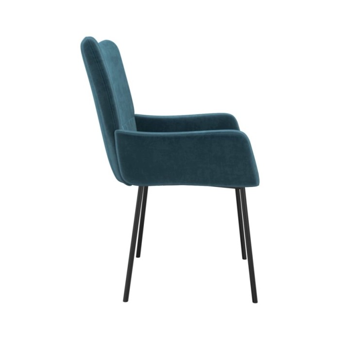 Chaises de salle à manger 2 pcs Bleu Velours