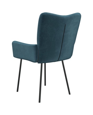 Chaises de salle à manger 2 pcs Bleu Velours