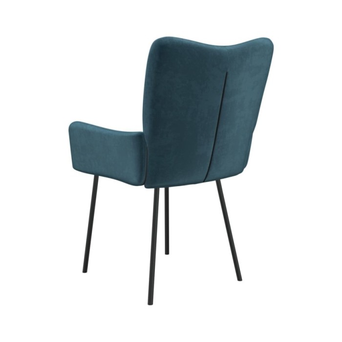 Chaises de salle à manger 2 pcs Bleu Velours