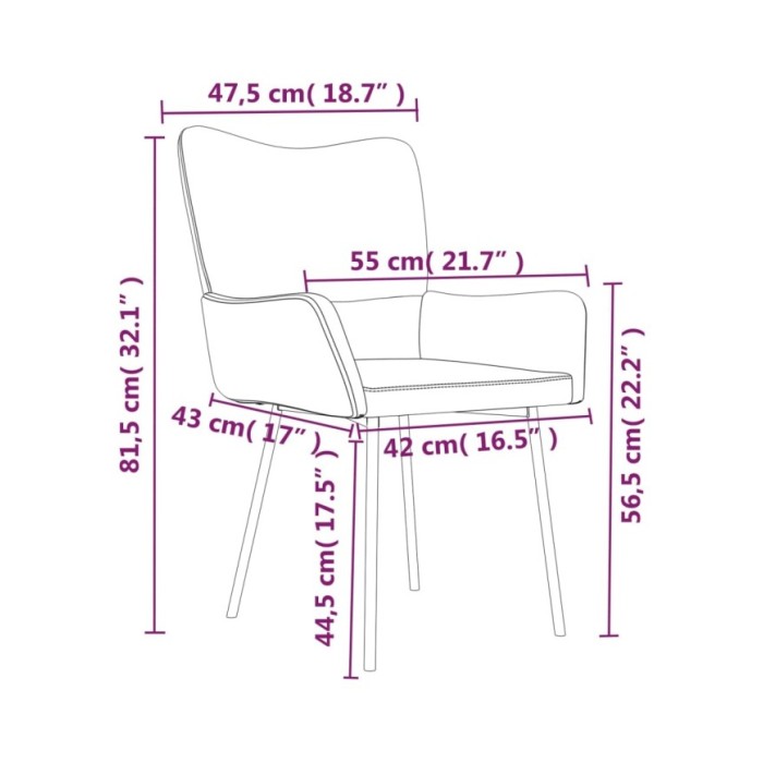 Chaises de salle à manger 2 pcs Bleu Velours