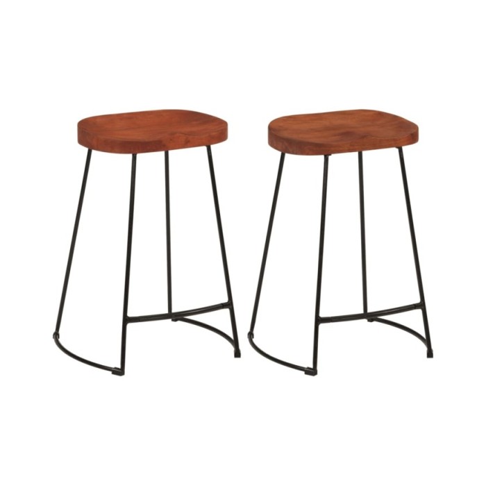 Tabourets de bar Gavin 2 pcs 45x40x63 cm Bois massif manguier