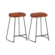 Tabourets de bar Gavin 2 pcs 45x40x63 cm Bois massif manguier