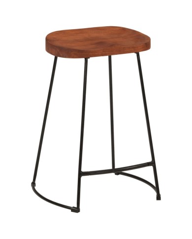 Tabourets de bar Gavin 2 pcs 45x40x63 cm Bois massif manguier