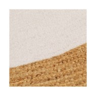 Tapis tressé Blanc et naturel 150 cm Jute et coton Rond