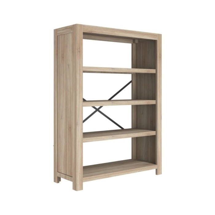Bibliothèque 4 niveaux 80x30x110 cm Bois solide d'acacia