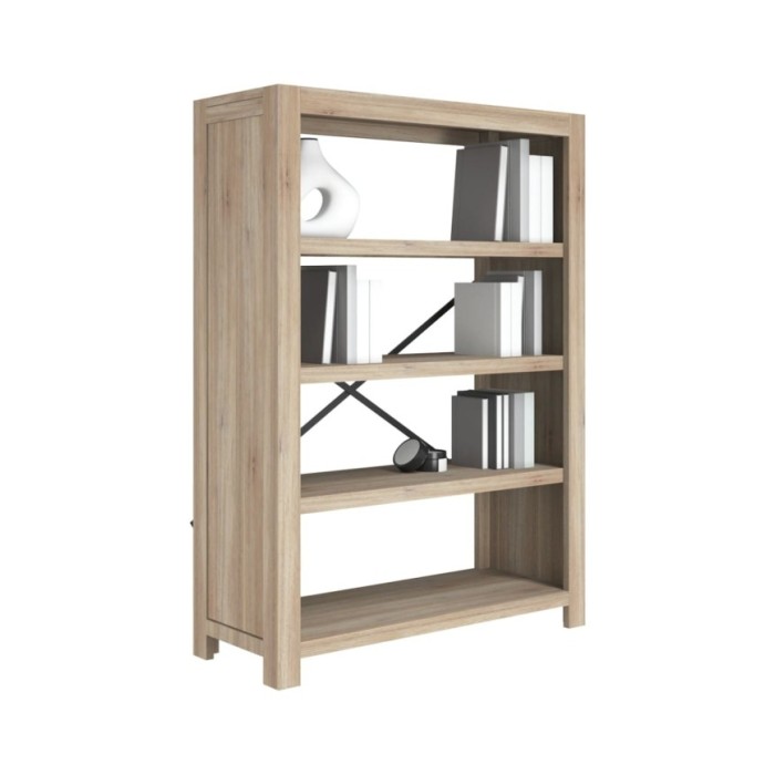 Bibliothèque 4 niveaux 80x30x110 cm Bois solide d'acacia