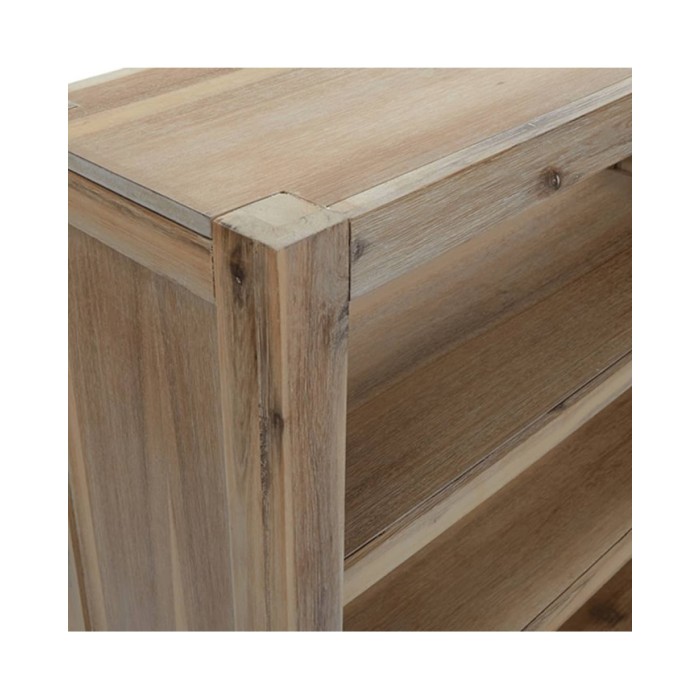 Bibliothèque 4 niveaux 80x30x110 cm Bois solide d'acacia