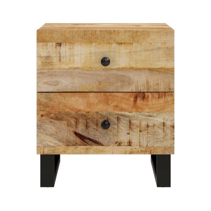 Tables de chevet 2 pcs 40x33x46 cm Bois de manguier solide