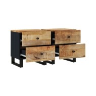 Tables de chevet 2 pcs 40x33x46 cm Bois de manguier solide