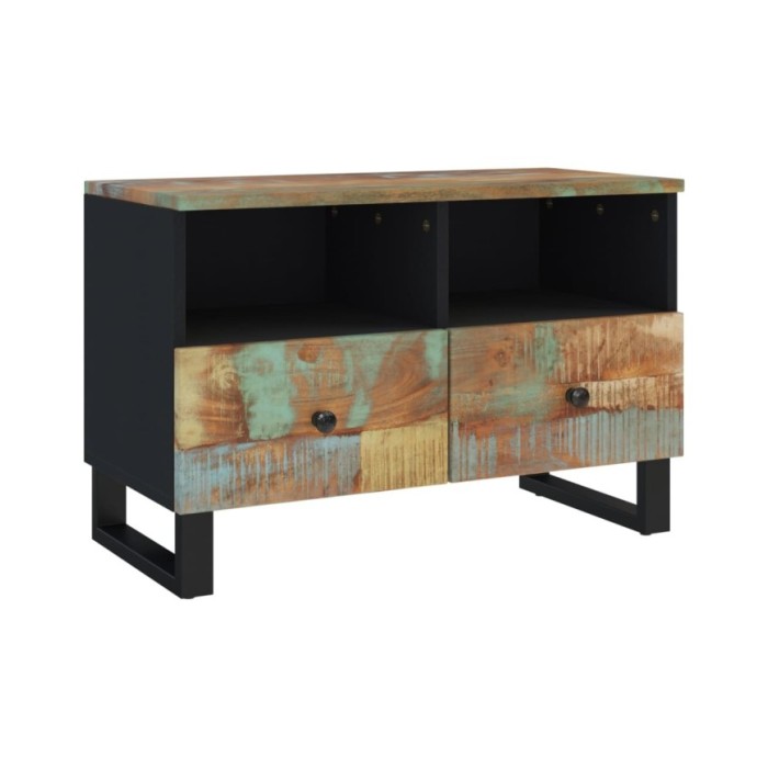 Meuble TV 70x33x46 cm Bois massif de récupération