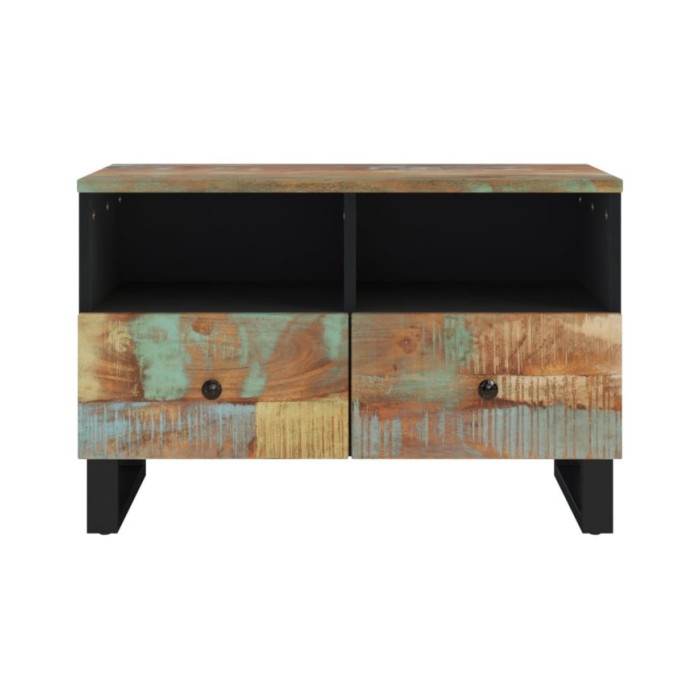Meuble TV 70x33x46 cm Bois massif de récupération