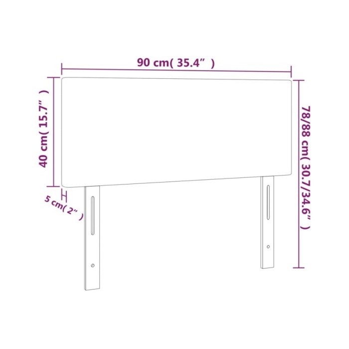 Tête de lit Marron 90x5x78/88 cm Similicuir