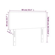 Tête de lit Marron 90x5x78/88 cm Similicuir