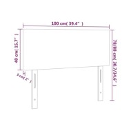 Tête de lit Marron 100x5x78/88 cm Similicuir
