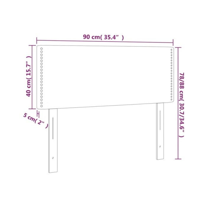 Tête de lit Marron 90x5x78/88 cm Similicuir