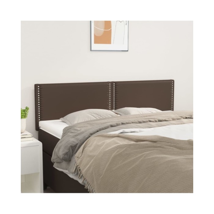 Têtes de lit 2 pcs Marron 72x5x78/88 cm Similicuir