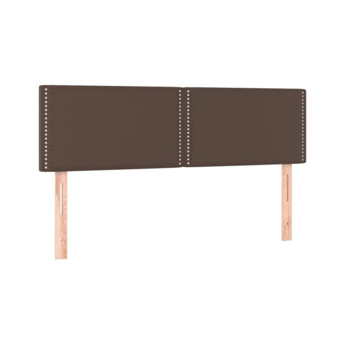 Têtes de lit 2 pcs Marron 72x5x78/88 cm Similicuir