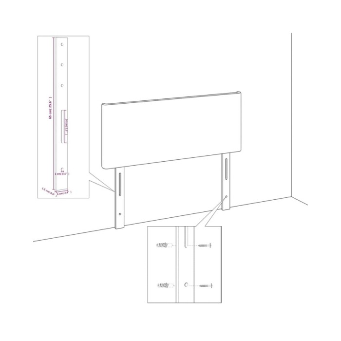Têtes de lit 2 pcs Marron 72x5x78/88 cm Similicuir