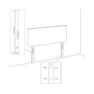 Têtes de lit 2 pcs Marron 72x5x78/88 cm Similicuir